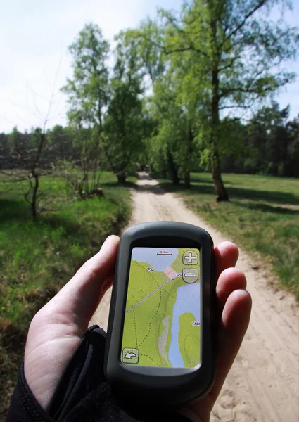 GPS-Navegação durante jogging — Fotografia de Stock
