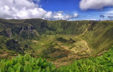 faial-azores volkanik caldeira