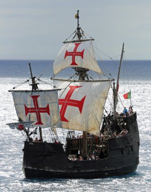 cabo girao (madeira yakınındaki orta çağ gemisi 