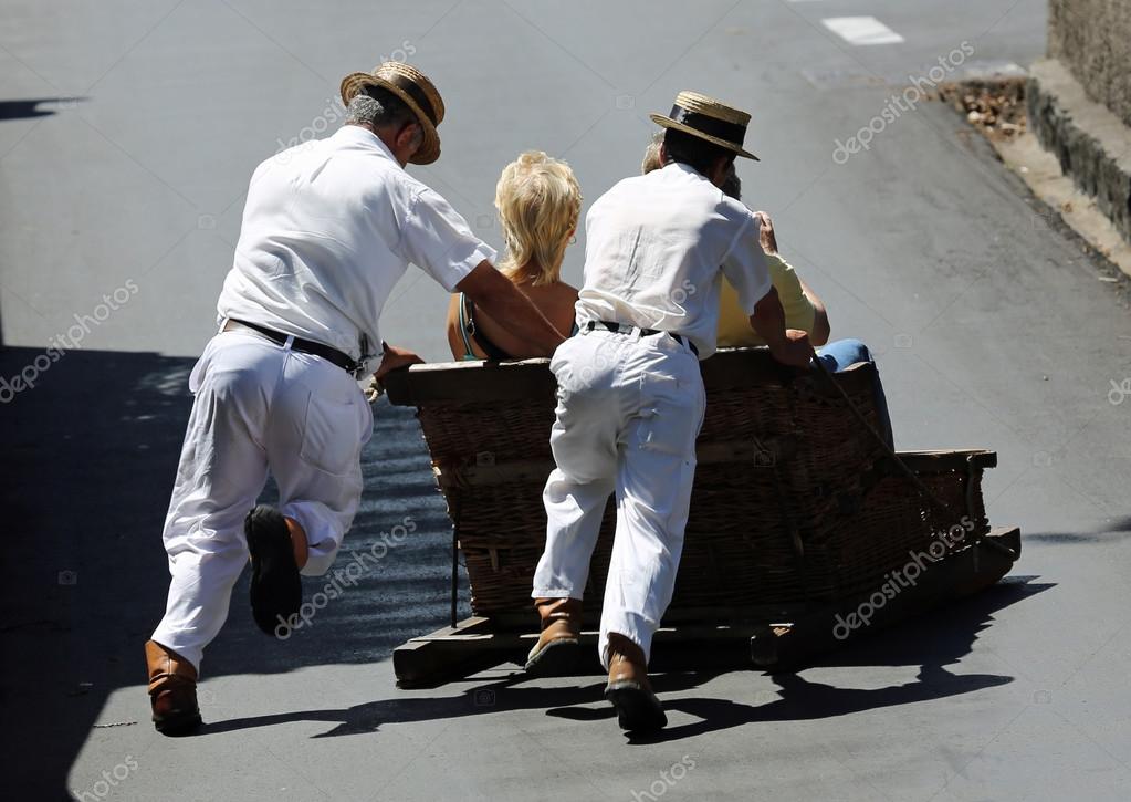 Sled ride in Funchal Madeira, Portugal 02 — Stock Photo © hdamke 34728941