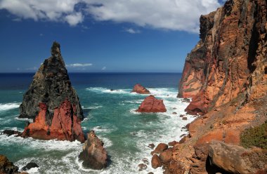 ponta de sao lourenco Madeira, Portekiz 04 kuzey sahil şeridi