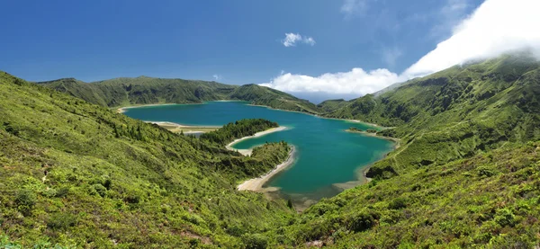 火，亚速尔群岛-泻湖全景 — 图库照片