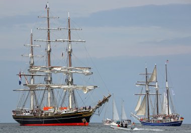 Old sailing ships at Hansesail 2014 (04) clipart