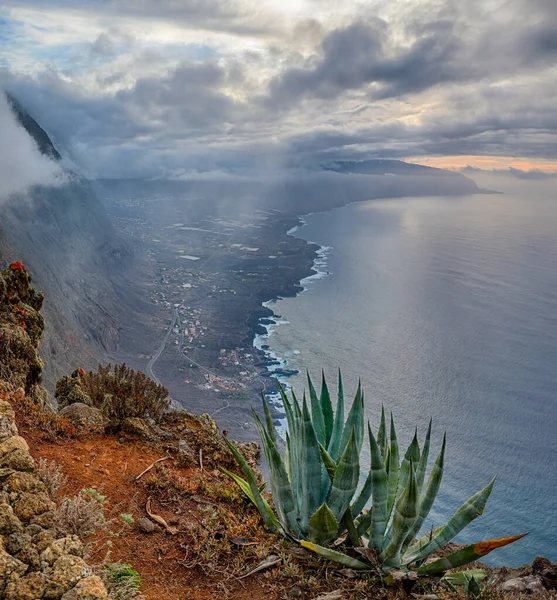 Panoramisch Uitzicht Vallei Golfo Vanaf Mirador Pena Hierro Canarische Eilanden — Stockfoto