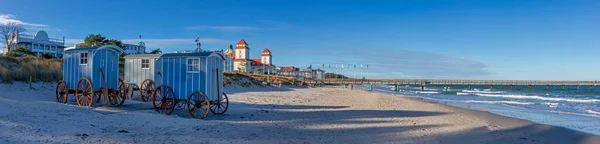 Pláž Binz Pobřeží Baltského Moře Ostrov Rugia Německo — Stock fotografie