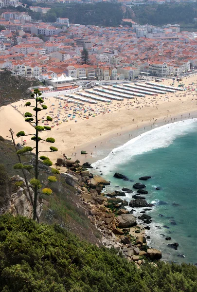 Nazare beach, Portugalsko — Stock fotografie