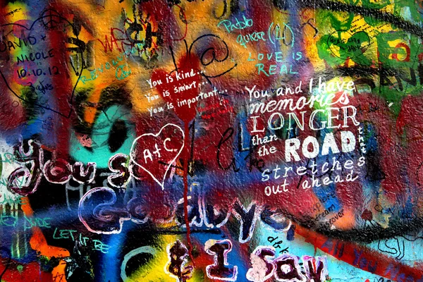 John Lennon Wall em Praga — Fotografia de Stock