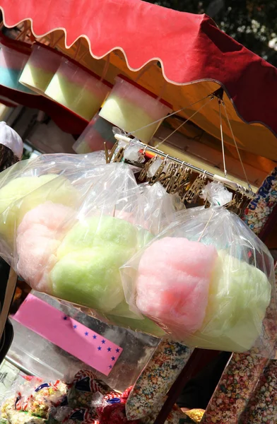 Dulces de algodón y palomitas dulces — Foto de Stock