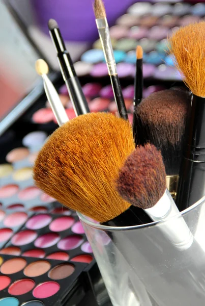 Big set of make-up brushes — Stock Photo, Image