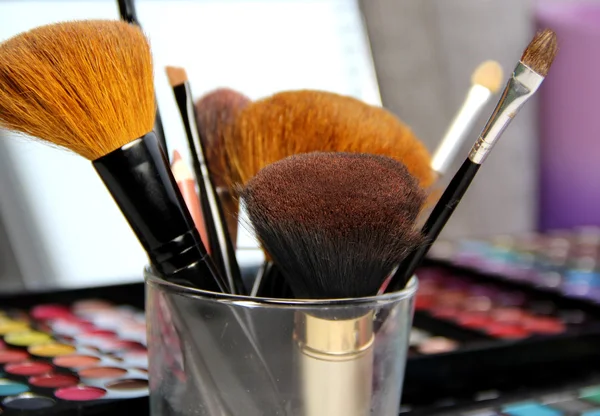 Big set of make-up brushes — Stock Photo, Image