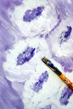 güzel yağlı boya çiçek