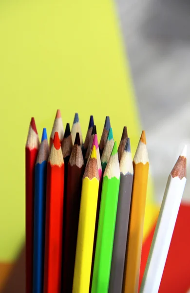 Mix of multicolored vivid pencils — Stock Photo, Image