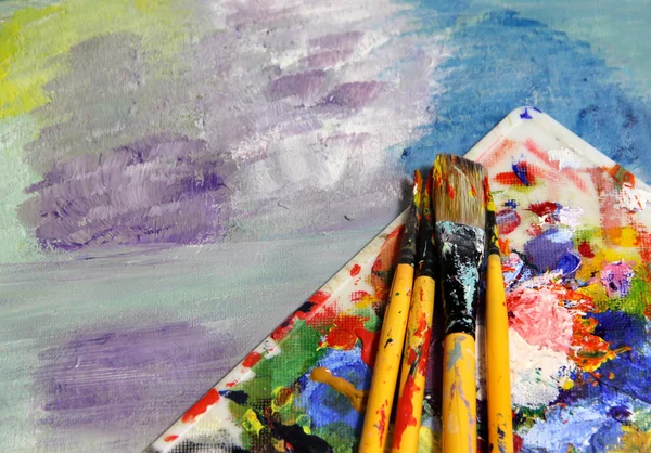 Mixing painting — Stock Photo, Image