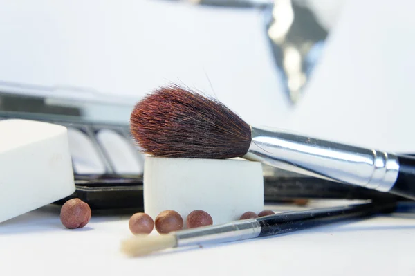 Makeup and brushes — Stock Photo, Image