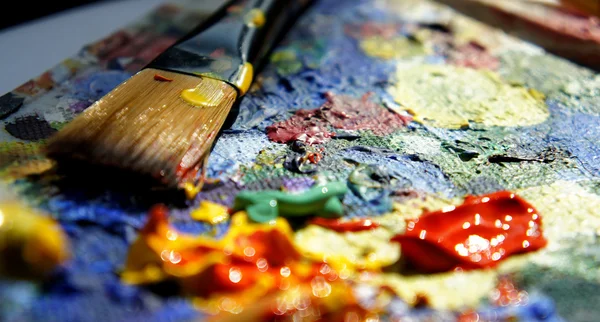 Mixing painting — Stock Photo, Image