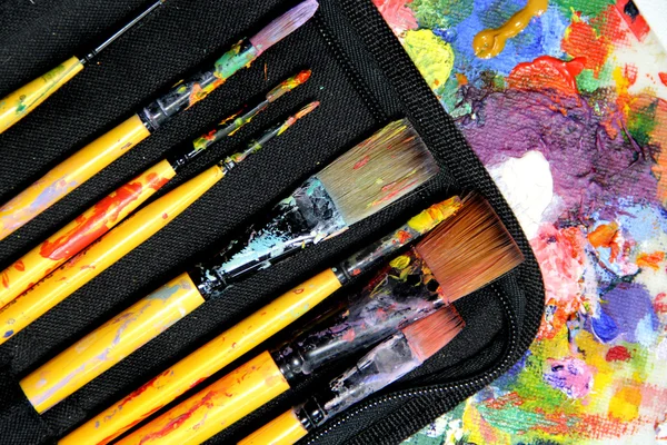 Big set of paintbrushes — Stock Photo, Image