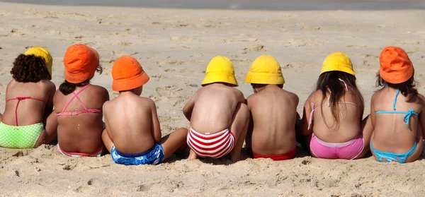 Funny children on the beach — Stock Photo, Image