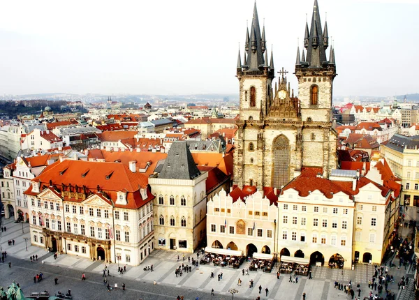 Praça da cidade velha, Praga, República Checa — Fotografia de Stock