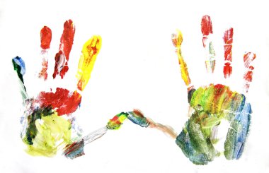 Картина, постер, плакат, фотообои "яркие цветные руки постеры", артикул 24272819