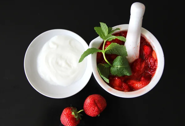 Hausgemachter Joghurt — Stockfoto
