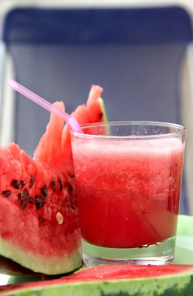 Vattenmelon och saftiga smoothie — Stockfoto