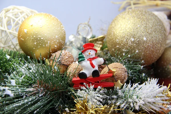 Grande mistura de decorações de Natal — Fotografia de Stock
