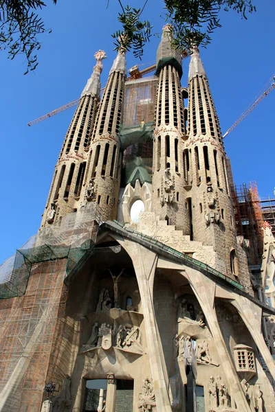 Sagrada familia w Barcelonie, Katalonia, Hiszpania — Zdjęcie stockowe