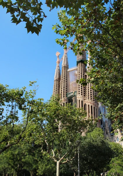 Sagrada familia в Барселоне, Каталония, Испания — стоковое фото