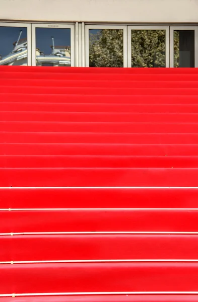 Red carpet in Cannes, France — Stock Photo, Image