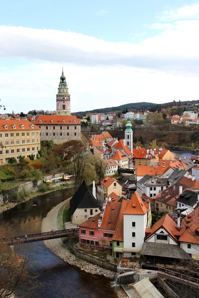 Smuk udsigt over Cesky Krumlov, Tjekkiet - Stock-foto