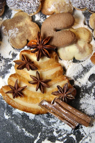 Joyeux Noël et sapin biscuit — Photo