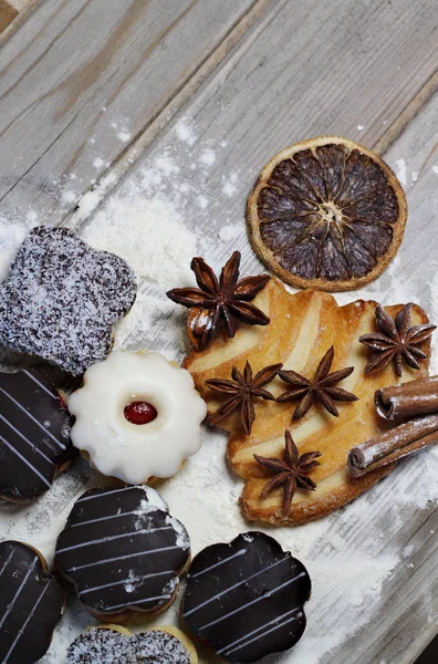 Feliz Navidad con abeto de galleta —  Fotos de Stock