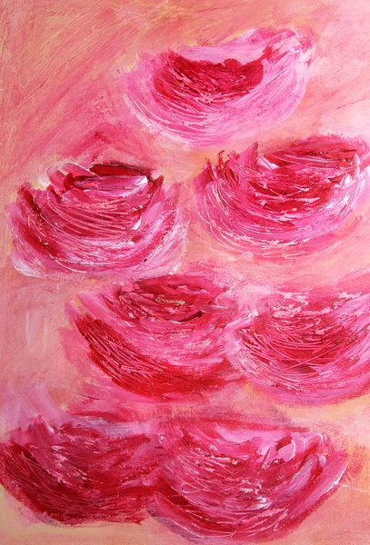 Hermosa pintura de rosas púrpuras — Foto de Stock