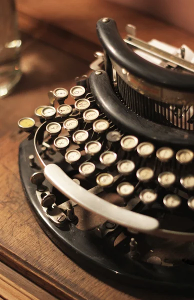 Old vintage retro wooden typewriter — Stock Photo, Image