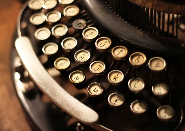 oude vintage retro houten schrijfmachine