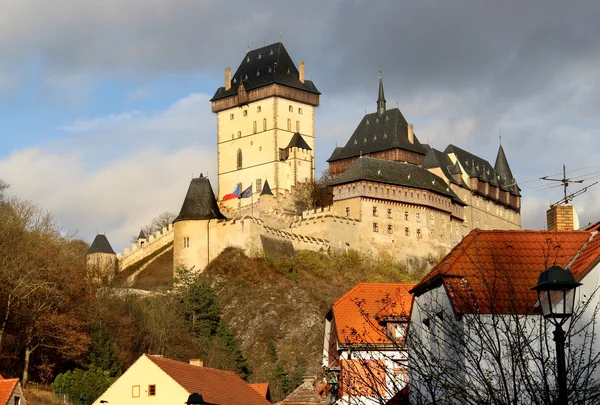 Замок karlstejn, Чеська Республіка — стокове фото