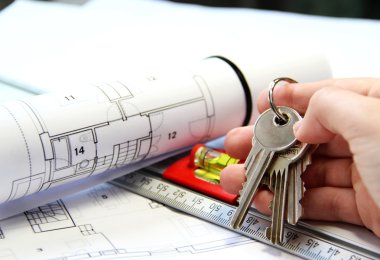 mimari ofis tablo araçları ve anahtarları