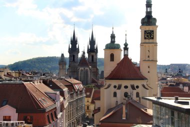 Prag panorama güzel görünümü