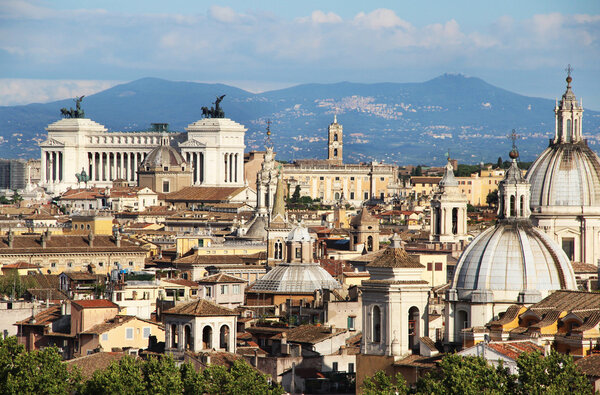 Beautiful panorama of Rome, Italy 