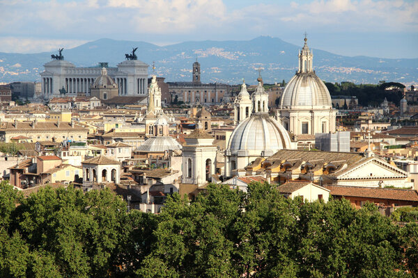 Beautiful panorama of Rome, Italy 