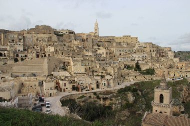 Matera manzarası, İtalya 'da unesco dünya mirası 
