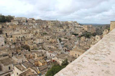 Matera manzarası, İtalya 'da unesco dünya mirası