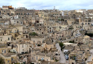 Matera manzarası, İtalya 'da unesco dünya mirası