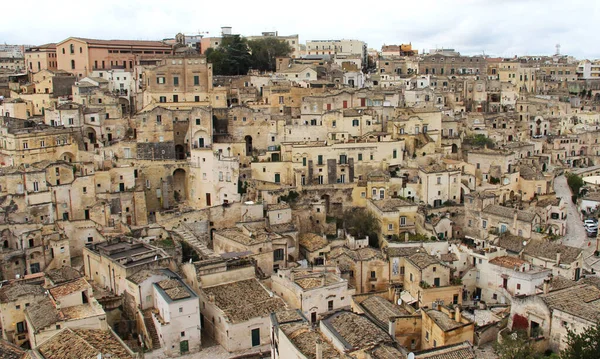 Vista Matera Património Mundial Unesco Itália — Fotografia de Stock