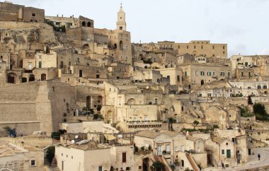 Matera manzarası, İtalya 'da unesco dünya mirası