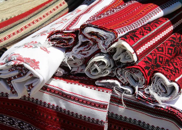 Typische Ukrainische Souvenirs Mit Nationaler Stickerei — Stockfoto