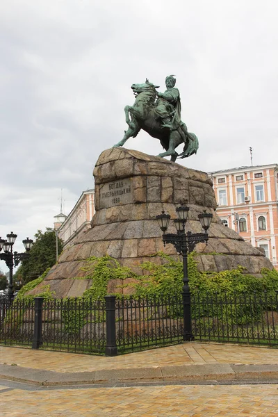 Monumento Bohdan Khmelnytsky Kiev Ucrânia — Fotografia de Stock