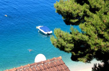 Hırvat plajlarının güzel manzarası