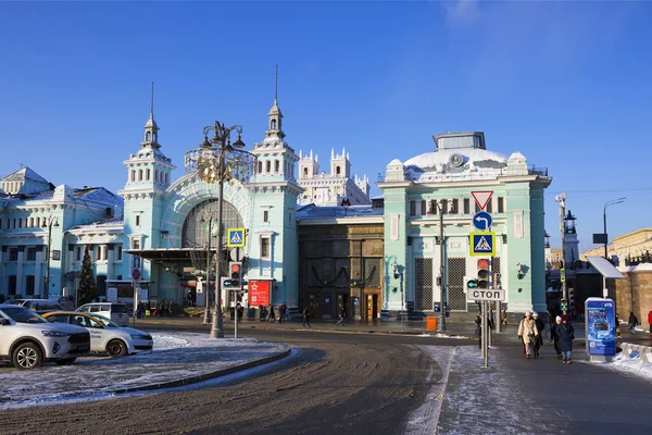 Moscú Rusia Diciembre 2021 Estación Ferrocarril Bielorrusia Trata Una Estación — Foto de Stock