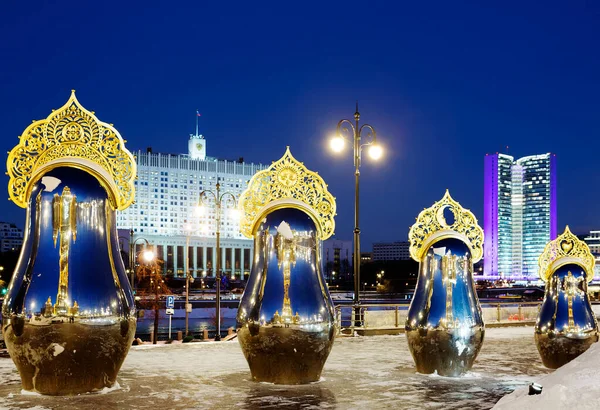 Moskva Ryssland Januari 2022 Julpynt Radisson Collection Hotel Moskva Hotell — Stockfoto